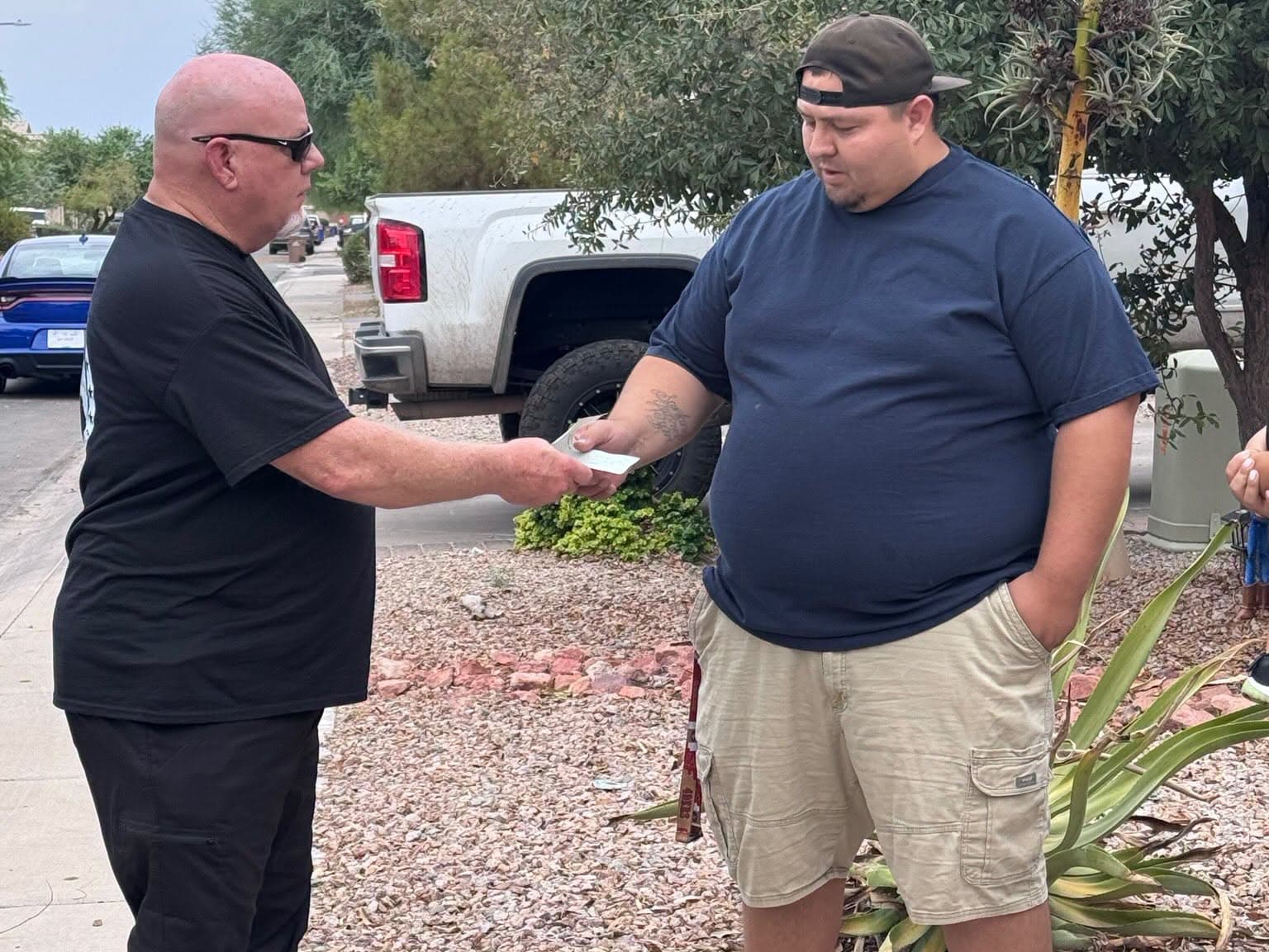 The American Legion Riders of post 133 proudly donated $500 to local Army Veteran Santana Teran.