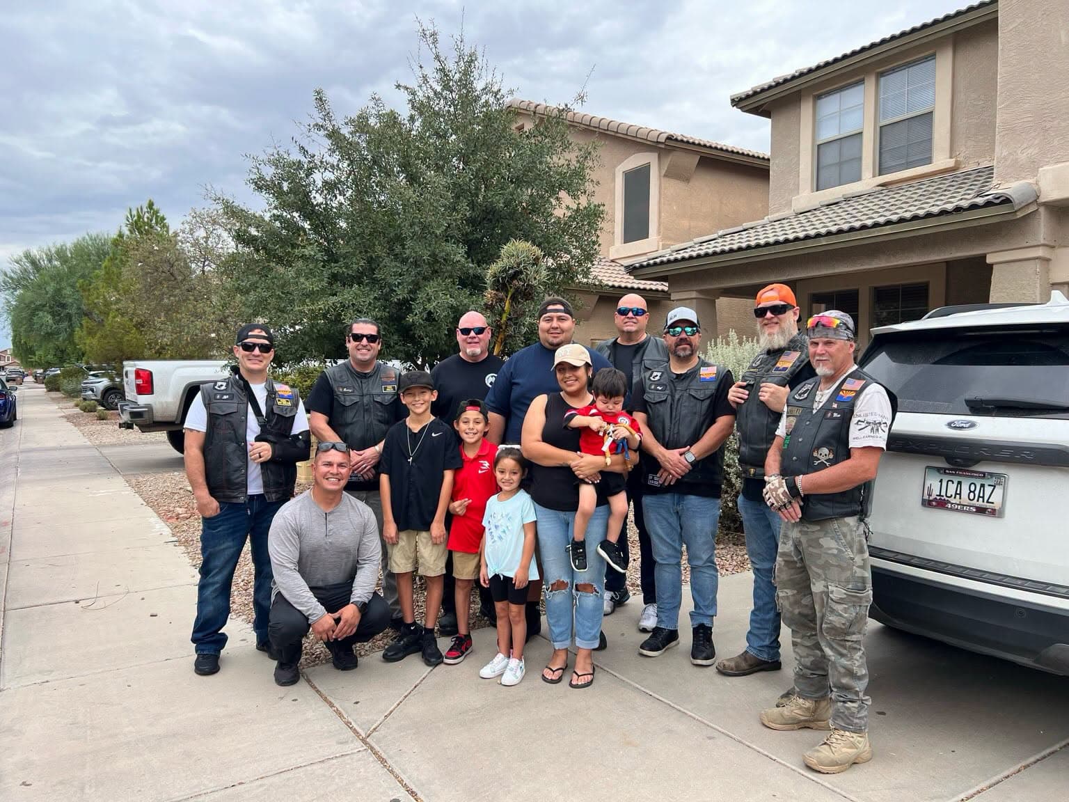 The American Legion Riders of post 133 proudly donated $500 to local Army Veteran Santana Teran.